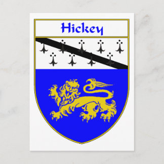 Eishockeymantel mit Waffen/Familienwappen Postkarte