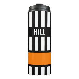 Eishockeyreferent Zebra Stripe Thermal Tumbler Thermosbecher