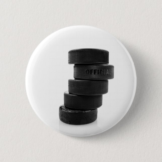 Eishockeyschläger... Knopf Button (Vorderseite)