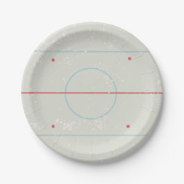 Eishockeyschläger Rink gestört Style Grafik Pappteller