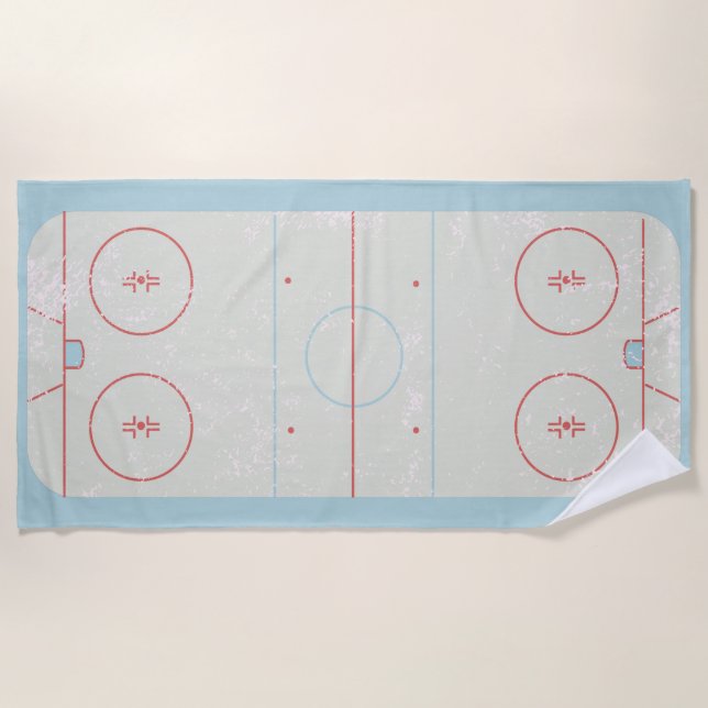 Eishockeyschläger Rink gestört Style Grafik Strandtuch (Vorderseite)