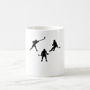 Eishockeyschläger-Silhouette cooles Sportgeschenk Kaffeetasse