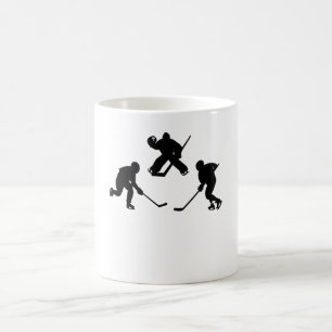 Eishockeyschläger-Silhouette cooles Sportgeschenk Kaffeetasse