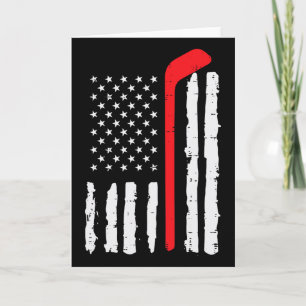 Eishockeyschläger Us Flagge Patriotische Männer Ju Karte