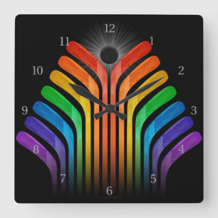 Eishockeyspektrum Quadratische Wanduhr