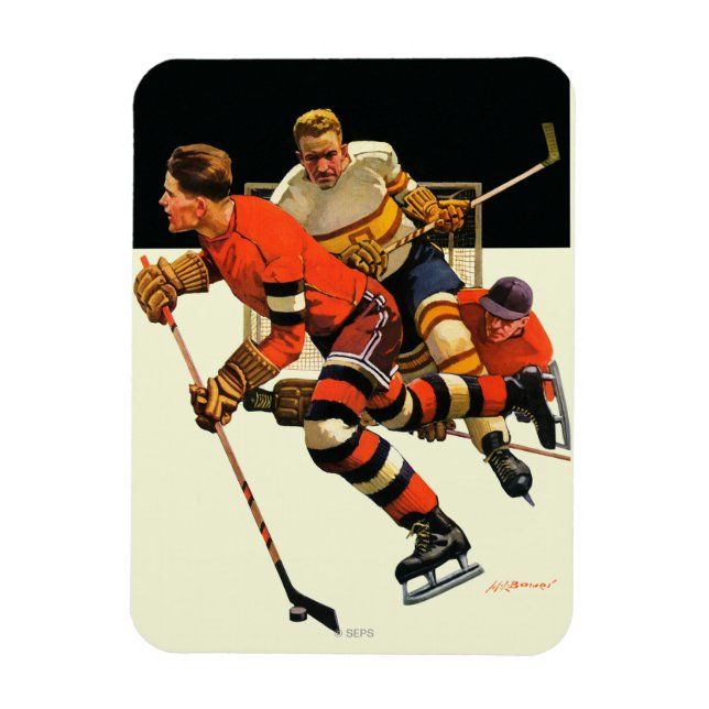 Eishockeyspiel Magnet (Vertikal)