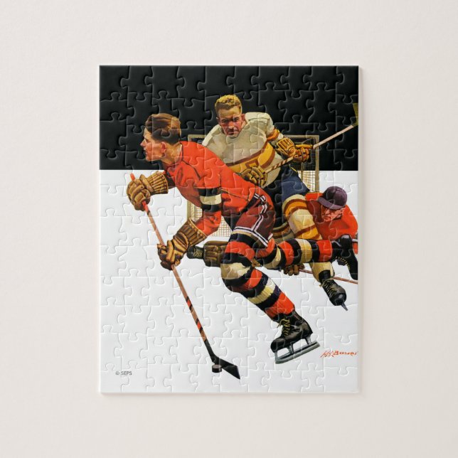 Eishockeyspiel Puzzle (Vertikal)