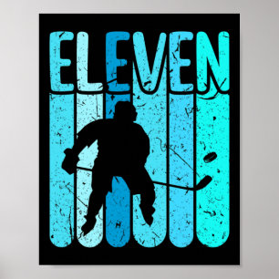 Eishockeyspieler 11. Geburtstag Jungen Eishockey Poster