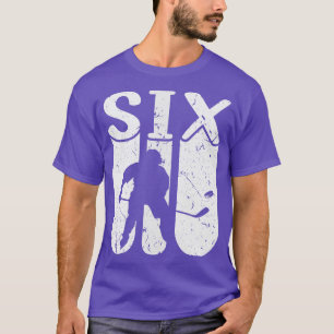 Eishockeyspieler 6 Jahre alter Hockey T-Shirt