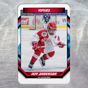 Eishockeyspieler Andenken auf Cool Rot Benutzerdef Magnet