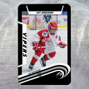 Eishockeyspieler-Andenken auf lebendigem Silber Sc Magnet