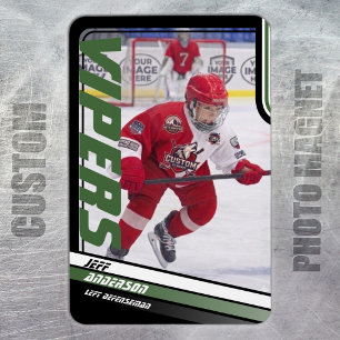 Eishockeyspieler behalten die Dynamik des Green Magnet