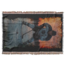 Eishockeyspieler bei Sunset