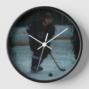 Eishockeyspieler beim Aufwärmen Uhr