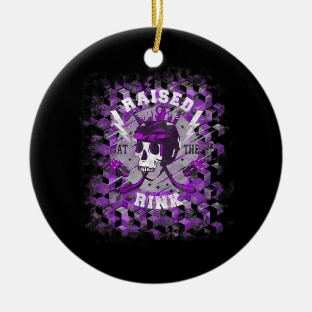 Eishockeyspieler direkt über der Strafe Keramik Ornament (Vorne)