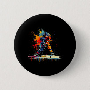 Eishockeyspieler Drip Jugend Kinder Jungen Männer Button