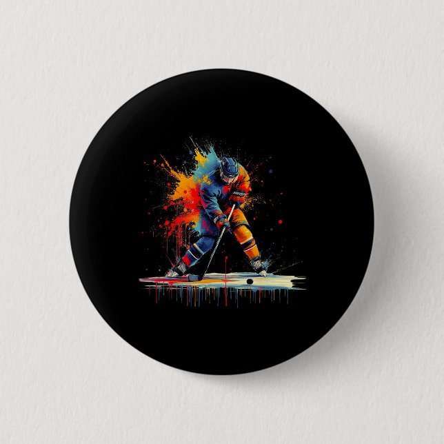 Eishockeyspieler Drip Jugend Kinder Jungen Männer  Button (Vorderseite)