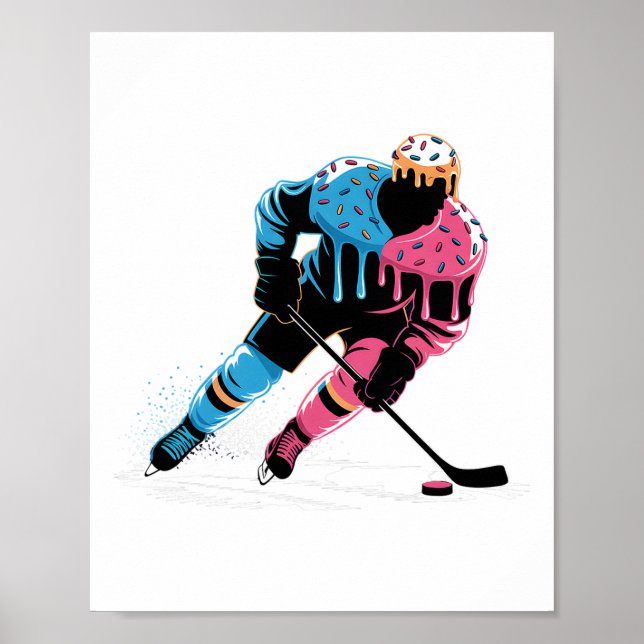 Eishockeyspieler-Drip-Jungen Mädchen Jugend Poster (Vorne)