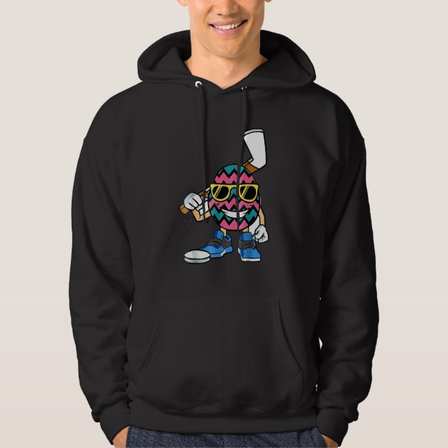 Eishockeyspieler Easter Day Funny Sports Boys Hoodie (Vorderseite)
