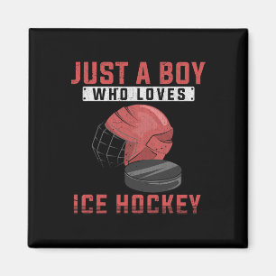 Eishockeyspieler Eishockeyfan Torwart Jungen Eisho Magnet