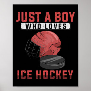 Eishockeyspieler Eishockeyfan Torwart Jungen Eisho Poster