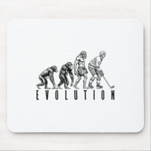Eishockeyspieler Evolution Lustiger Mann Affe Höhl Mousepad