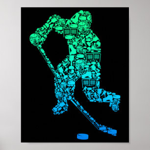 Eishockeyspieler Jugend Männer Kinder Jungen  Poster