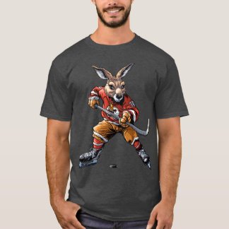 Eishockeyspieler Känguru T - Shirt
