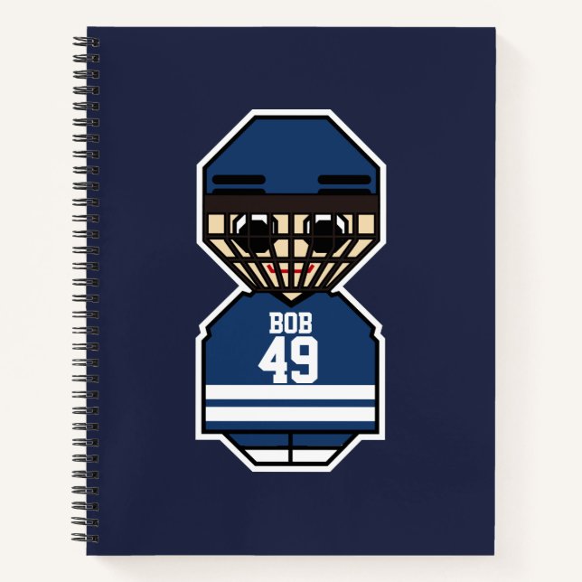 Eishockeyspieler Notizbuch (Vorderseite)