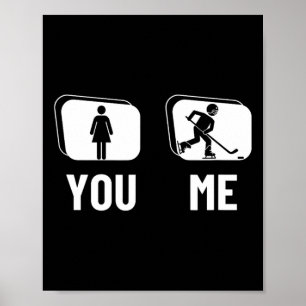 Eishockeyspieler Stolz Lustig Frauen Eishockey Poster