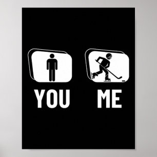 Eishockeyspieler stolz lustige Männer Eishockey Poster
