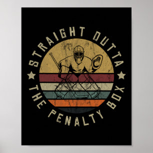 Eishockeyspieler Torwart-Trikot Puck-Gesichtsmaske Poster