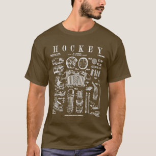 Eishockeyspieler Wintersport Vintager Patentrezept T-Shirt