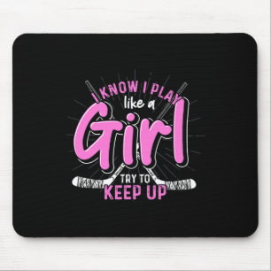 Eishockeyspielerin Frauen Mädchen Sport Torwart Ei Mousepad