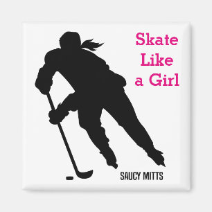 Eishockeyspielerin Skate Like a Girl Magnet