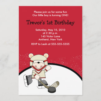 Eishockeysport zum Geburtstag Einladung