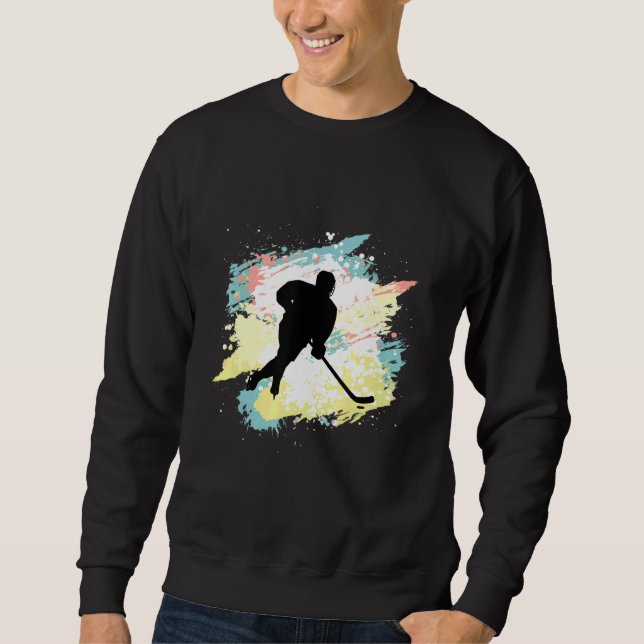 Eishockeywintersport auf Hockey Sweatshirt (Vorderseite)