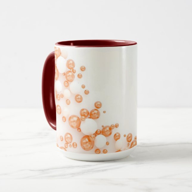 Eisig-blaues Kupfer-Blase Tasse (Vorderseite Links)