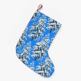 Eisige Baumträume Schneewald Kleiner Weihnachtsstrumpf