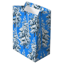Eisige Baumträume Schneewald Mittlere Geschenktüte