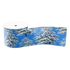 Eisige Baumträume Schneewald Ripsband