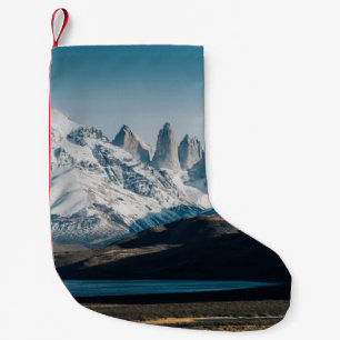EISIGE BERGLANDSCHAFT KLEINER WEIHNACHTSSTRUMPF
