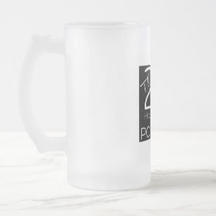 Eisige Bier-Tasse - Schwarzes Mattglas Bierglas