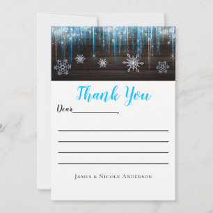 Eisige Eiszapfen Winter-Wunderland Dankeschön-Kart Dankeskarte