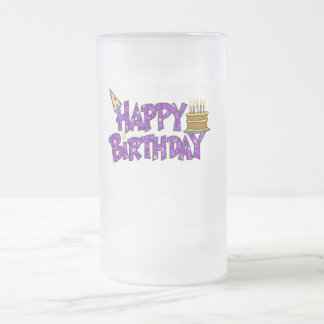 Eisige Geburtstags-Tasse Mattglas Bierglas