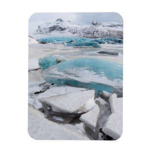 Eisige Gletscherformationen im Winter Magnet