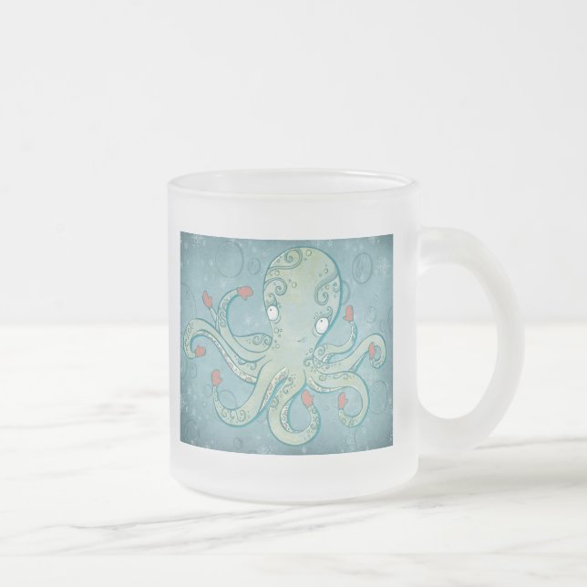 Eisige Kraken-Tasse Mattglastasse (Rechts)