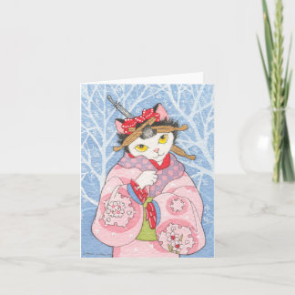 Eisige Morgenanmerkungskarte Feiertagskarte