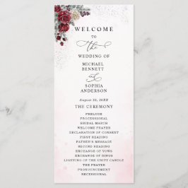 Eisige Rosen Winterhochzeitsprogramm Programm