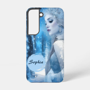 Eisige Schönheit Schneekönigin im Winterwunderland Samsung Galaxy Hülle